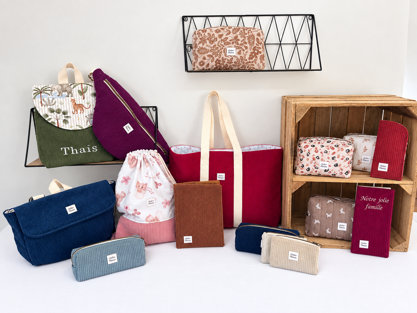 Sélection de créations textiles artisanales pour femmes et enfants