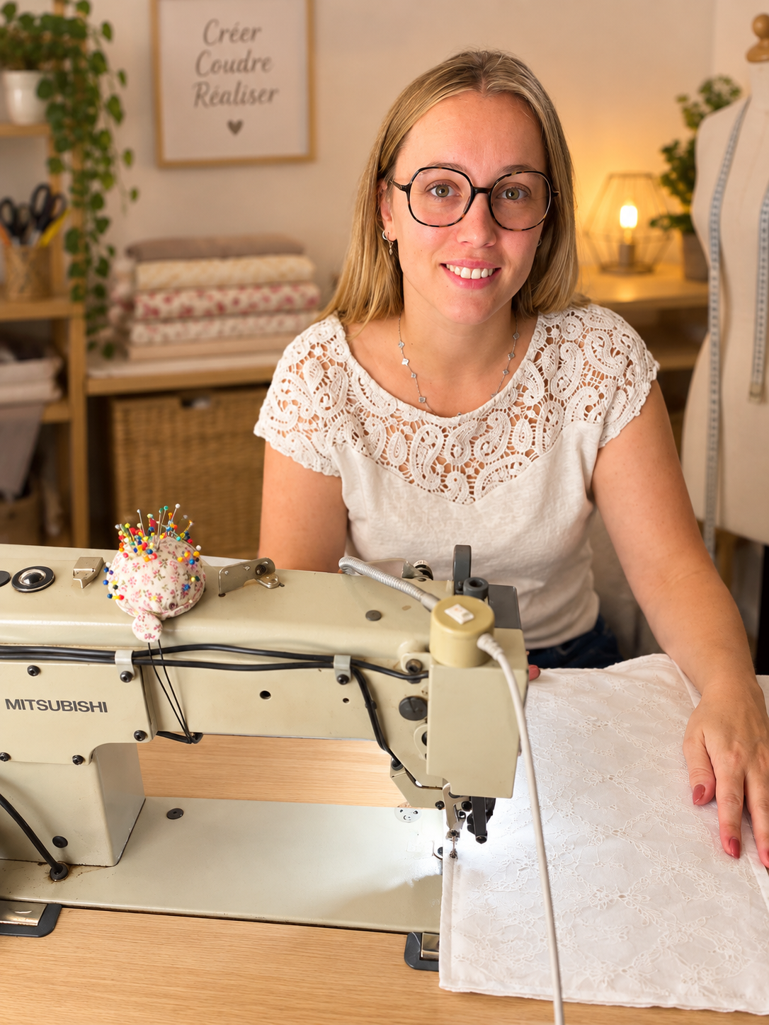 Portrait de la créatrice d’Atelier Ylémie dans son atelier